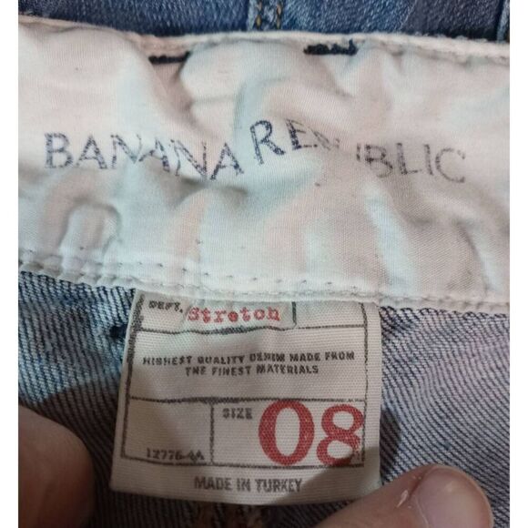 Banana‎ Republic Jeans Ladies 8 Contoured Bootcut Distressed - Picture 5 of 9